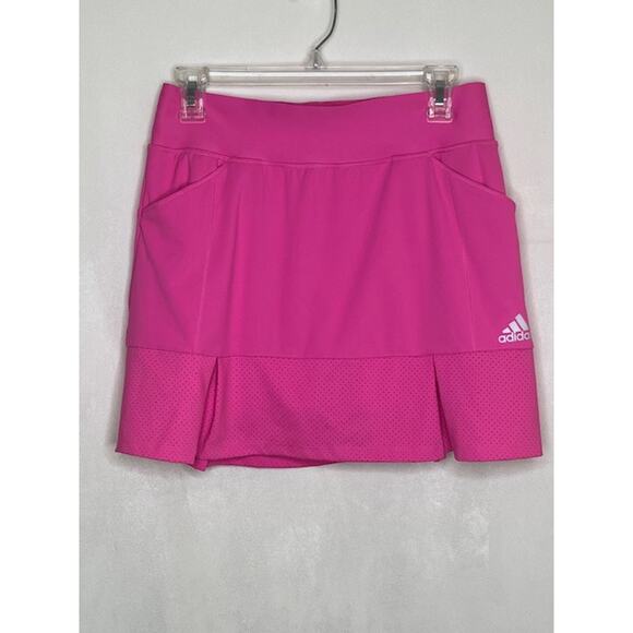 Adidas Primegreen pink mesh bottom golf skort w/ pockets women's size small - Picture 1 of 6